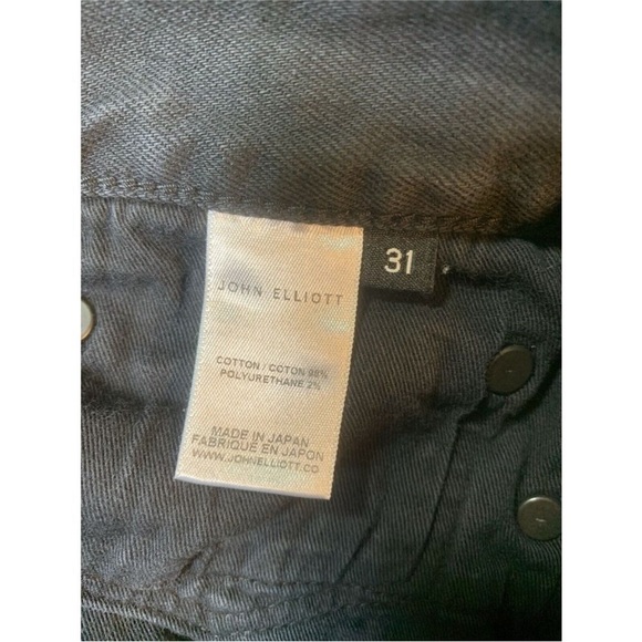 COPY - New John Elliott Jeans Men 31x33 Slim Fit Black 3-D selvedge Denim Made … - Picture 10 of 16